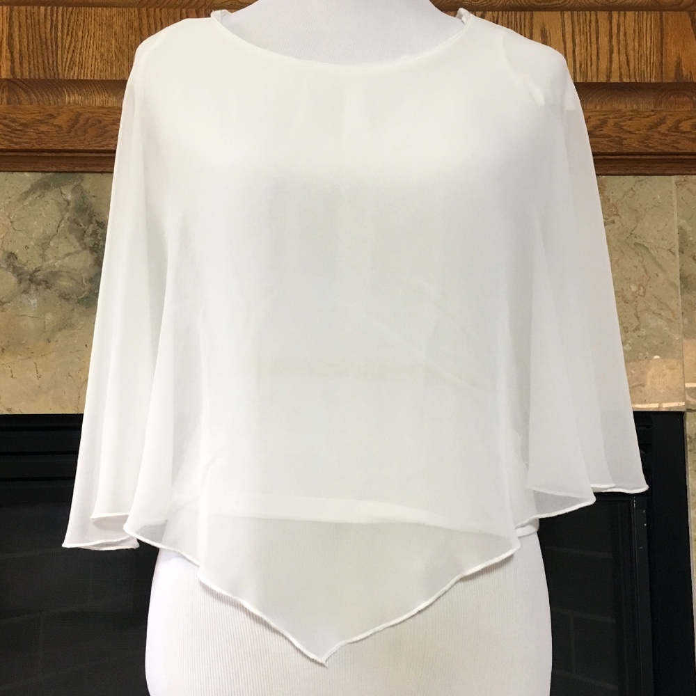 Press. White Knit and Sheer Blouse